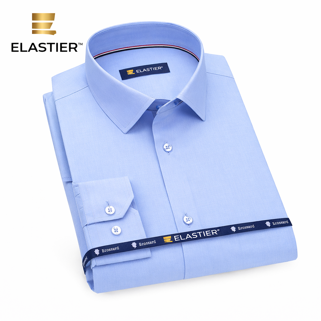 Camisa Social ELASTIER™ - Elastica, Não Amassa, Respirável, Impermeável, Antióleo e Antimancha