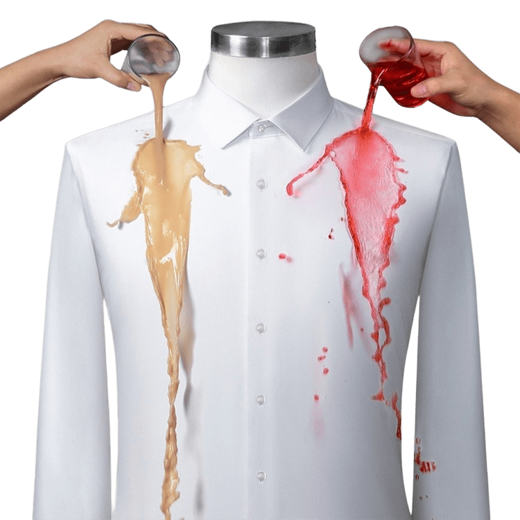 Camisa Social ELASTIER™ - Elastica, Não Amassa, Respirável, Impermeável, Antióleo e Antimancha